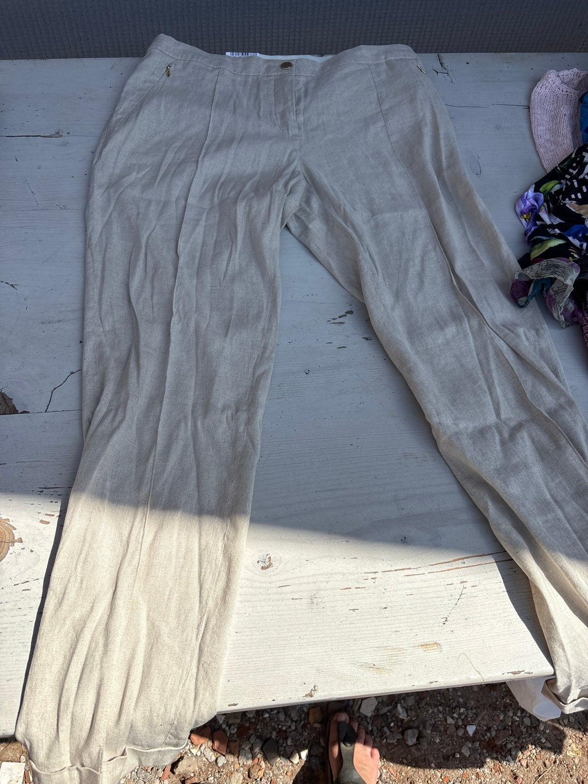 Rosner Alisa_265 linnen broek - Maat 42, Kleding | Dames, Beige, Maat 42/44 (L), Nieuw, Ophalen of Verzenden