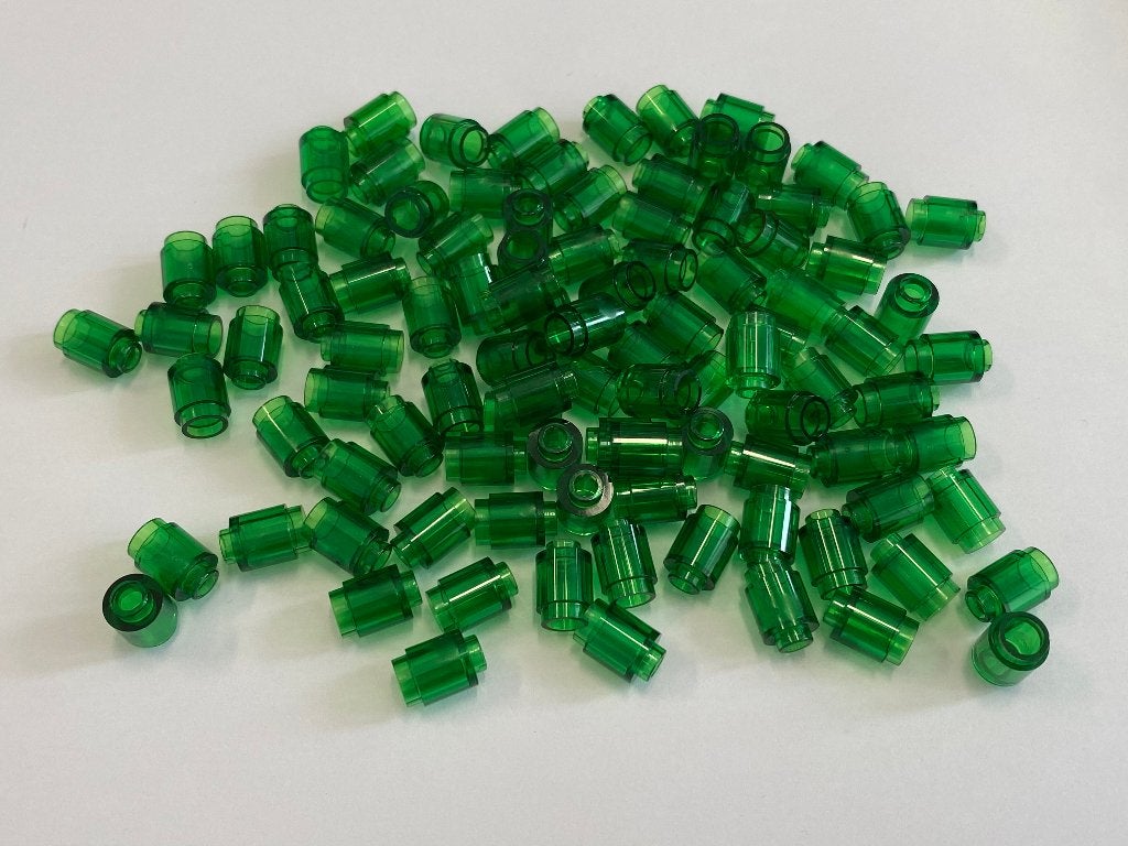 Partij 100x 1x1 ronde Lego stenen in doorzichtige kleuren, Overige thema's, Lego, Nieuw, Ophalen of Verzenden