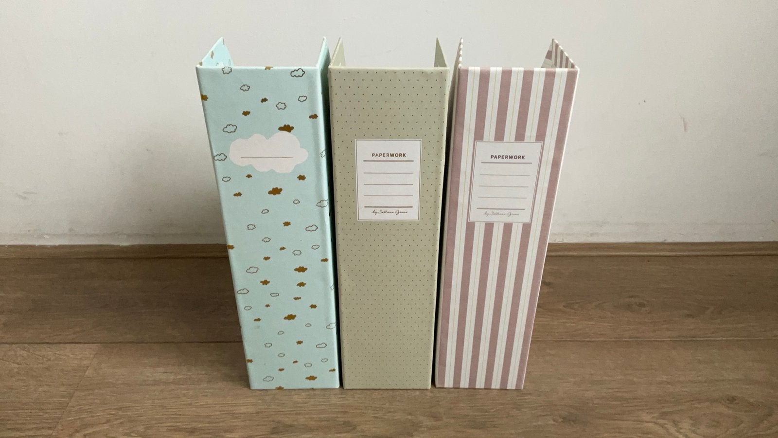 3 kartonnen houders voor tijdschriften bureau lectuurbakken, Huis en Inrichting, Ophalen of Verzenden, Zo goed als nieuw