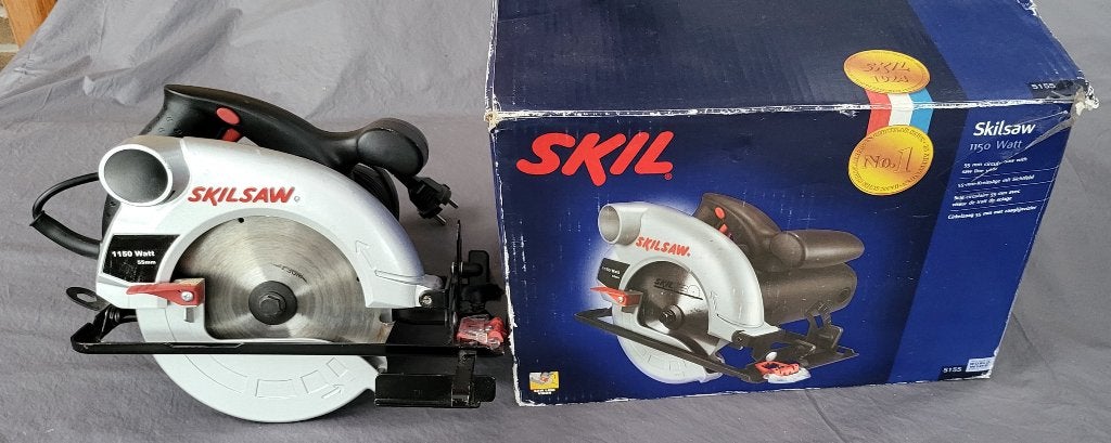 SKIL 5255 AA Cirkelzaag - 1150 Watt - 55 mm zaagdiepte, Ophalen, Gebruikt, Cirkelzaag, 600 tot 1200 watt