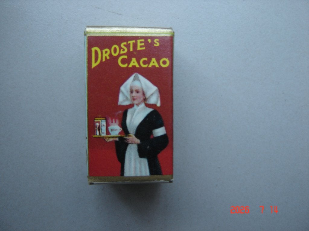 Droste, oud kartonnen monster doosje in prima staat., Verzamelen, Merken en Reclamevoorwerpen, Verzenden, Zo goed als nieuw, Verpakking