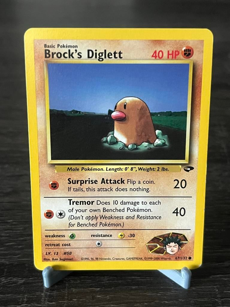 Brock's Diglett (68/132) Gym Challenge - Good, Ophalen of Verzenden, Gebruikt, Losse kaart