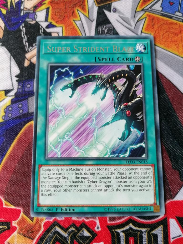 Super Strident Blaze - Rare LED3 - Yu-Gi-Oh, Ophalen of Verzenden, Zo goed als nieuw