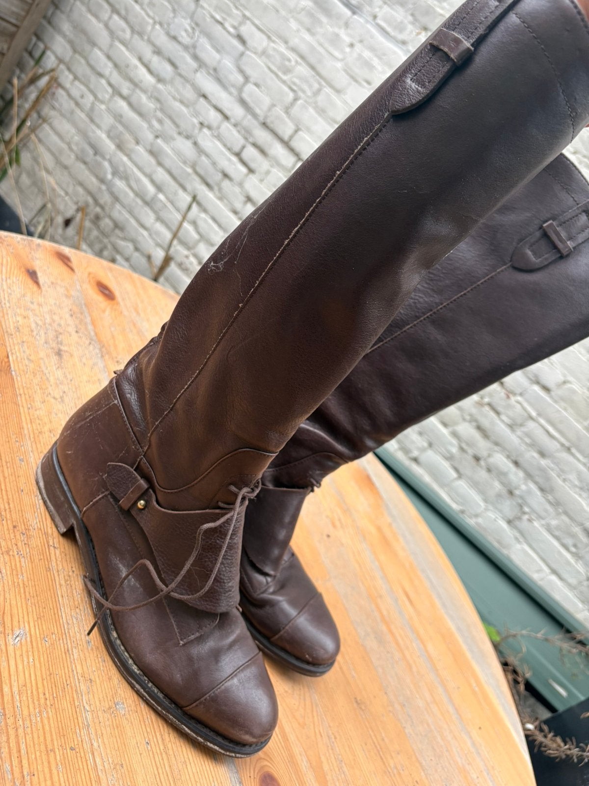 Massimo dutti laarzen, Ophalen, Hoge laarzen, Zwart, Gedragen