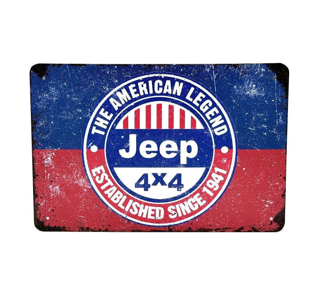 Jeep 4x4 bord - Wrangler CJ Renegade Cherokee Compass, Verzenden, Nieuw, Reclamebord