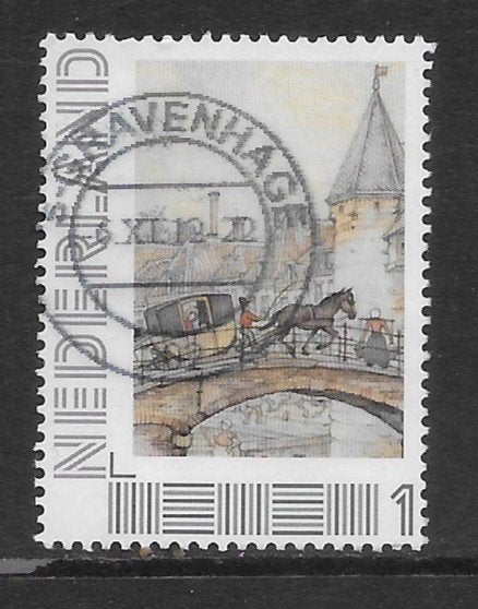 Persoonlijke, Anton Pieck, Koets op brug (K0806), Ophalen of Verzenden