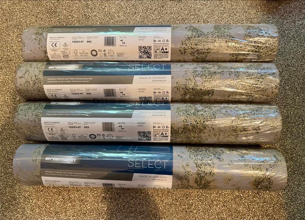 4 rollen Erismann Select Behang, Vliesbehang + vinyl toplaag, Huis en Inrichting, Stoffering | Behang, Ophalen of Verzenden, Minder dan 10 m²