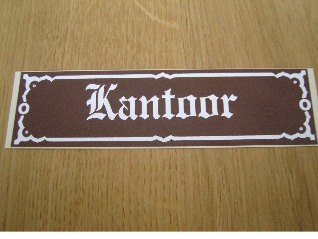 sticker deursticker KANTOOR *, Ophalen, Zo goed als nieuw