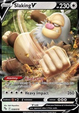 Pokemon - Slaking V (PGO 058) Ultra rare.., Ophalen of Verzenden, Nieuw, Losse kaart, Foil