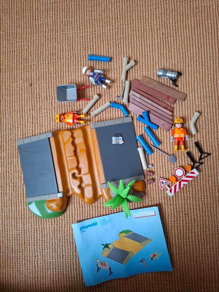 Playmobil Bouwplaats met Werkers en Accessoires, Ophalen of Verzenden, Gebruikt, Complete set