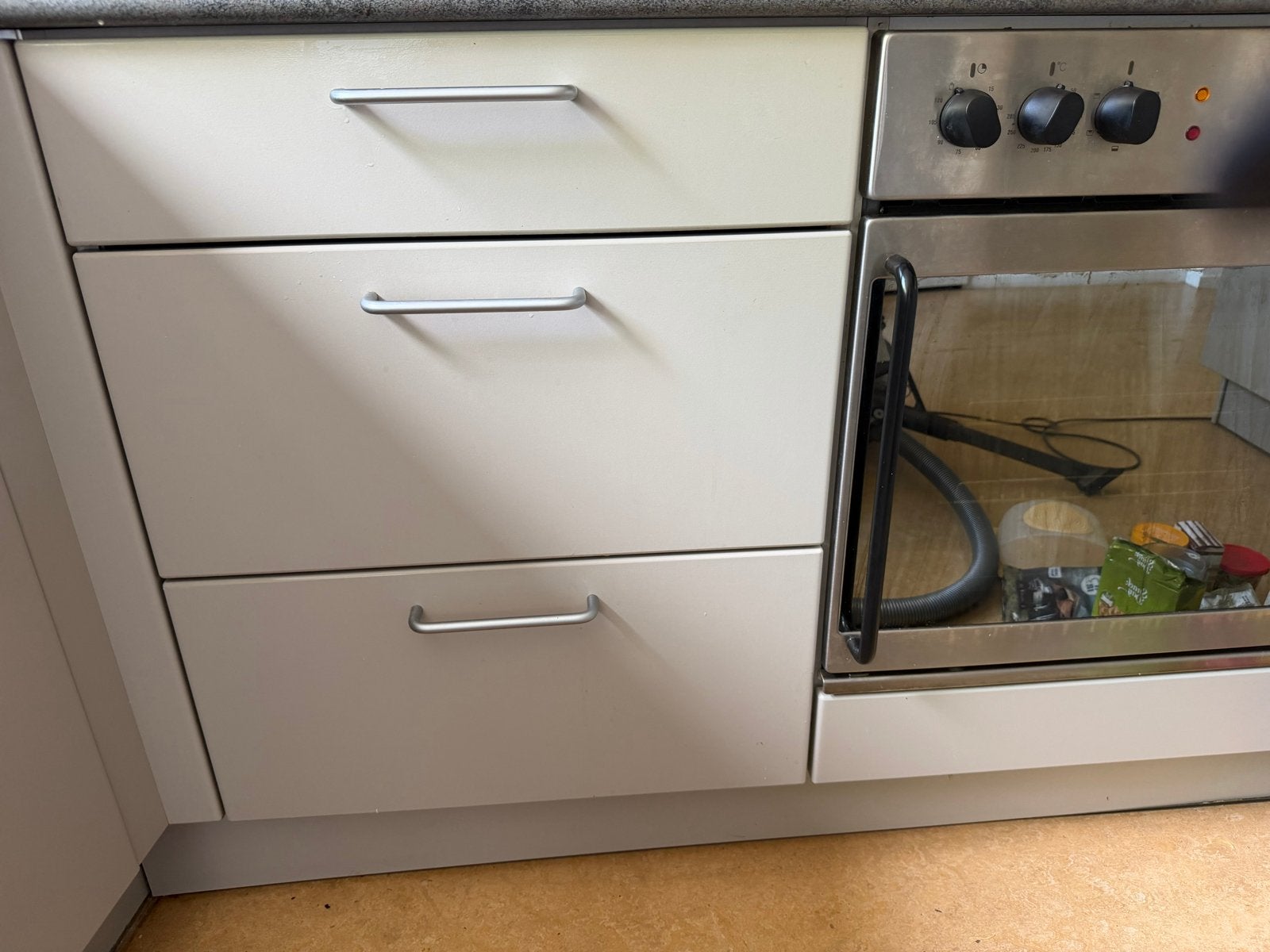 Miele keukenkastjes en lades - los of compleet, Ophalen, Gebruikt, 200 cm of meer, Grijs
