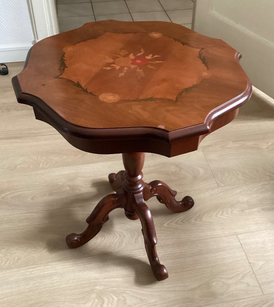 Antieke Bijzettafel, Ophalen, Gebruikt, 55 tot 75 cm, Overige vormen