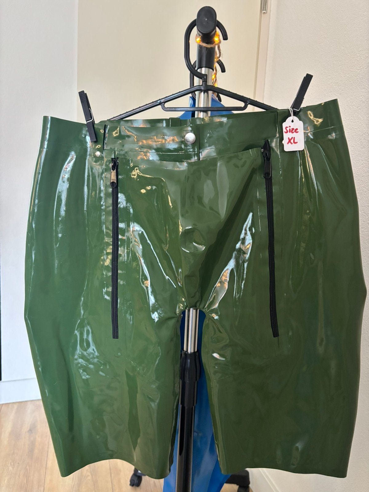 Bikershort / Latex / Maat XL, Kleding | Heren, Ondergoed, Verzenden, Groen, Boxer