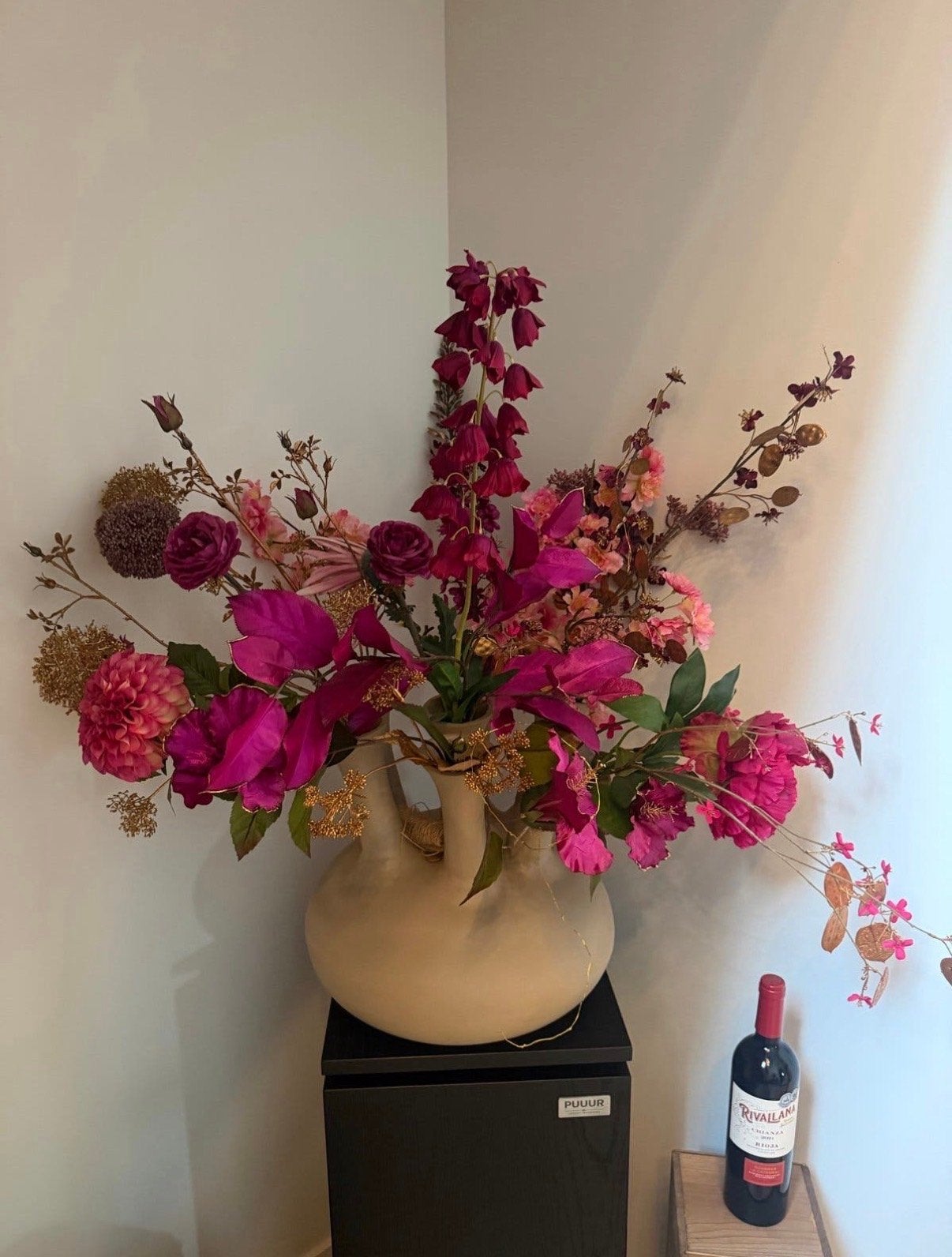 Prachtige bos zijden bloemen (t.w.v. €200), Ophalen of Verzenden, Zo goed als nieuw, Meerkleurig, Textiel