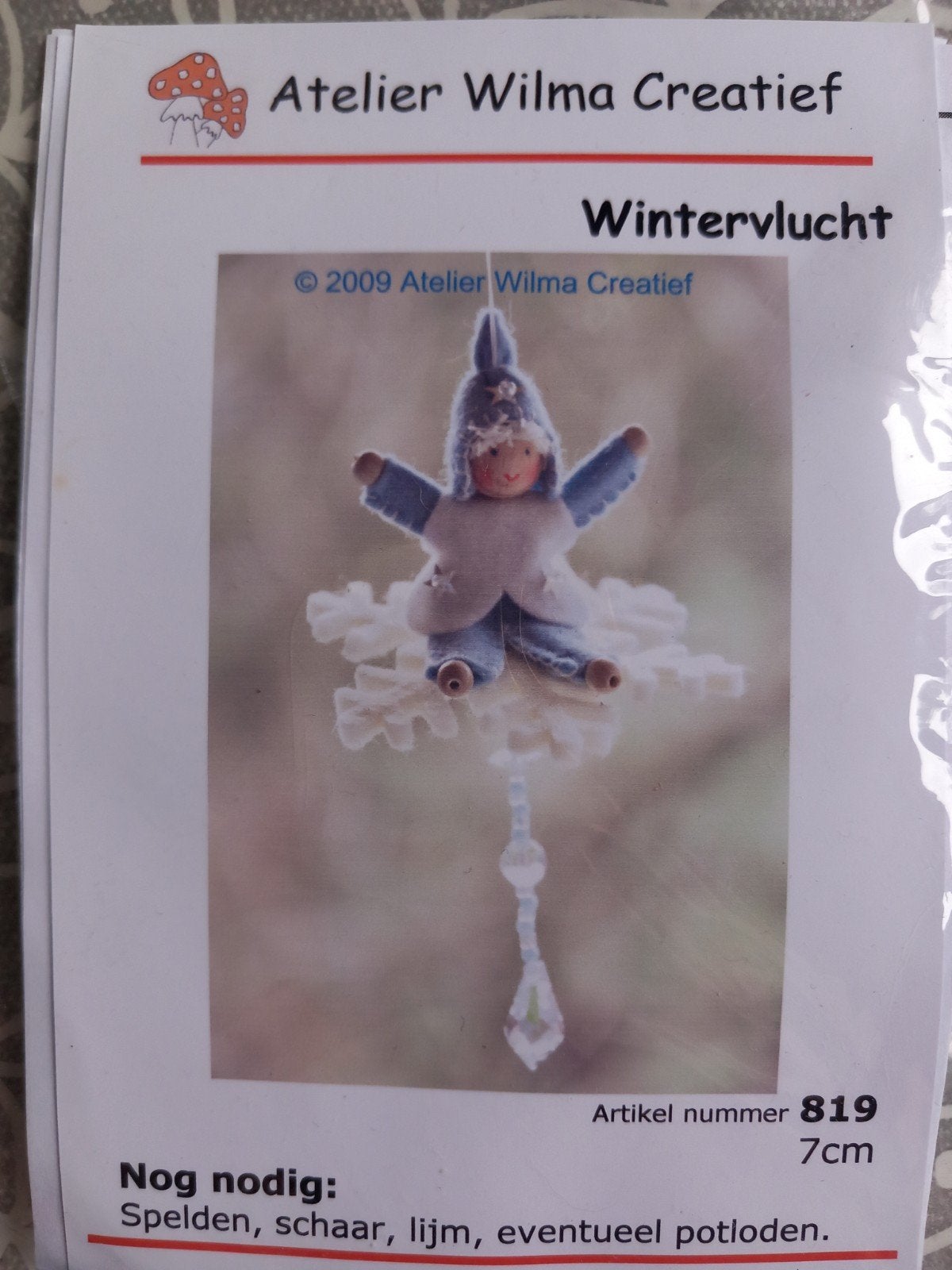 Viltpakket Atelier Wilma Creatief - Wintervlucht, Hobby en Vrije tijd, Vilt, Ophalen of Verzenden, Nieuw, Figuurtje(s), Wolvilt