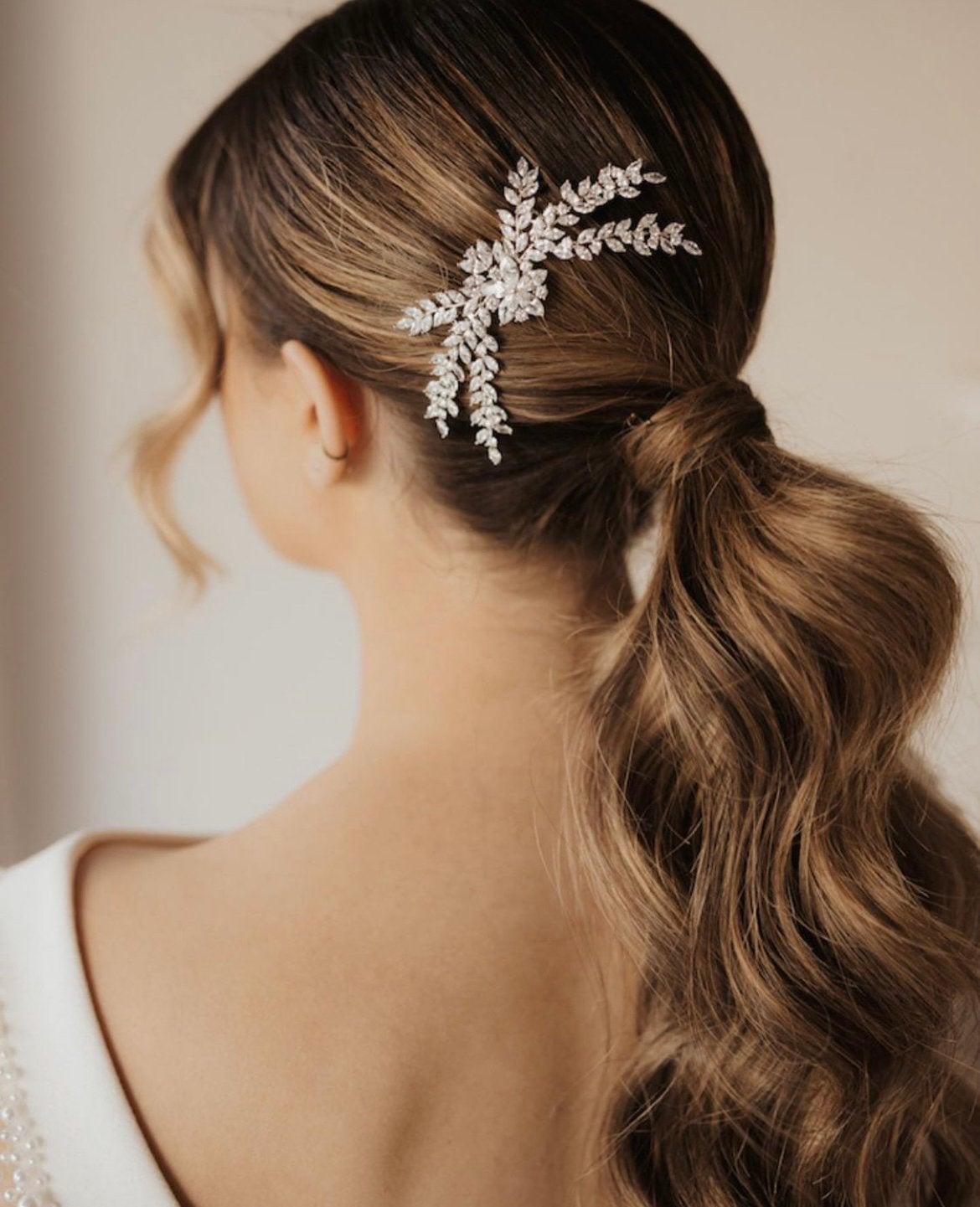 Haarkam met kristallen - Bruiloft/Feest haaraccessoires, Ophalen of Verzenden, Zo goed als nieuw