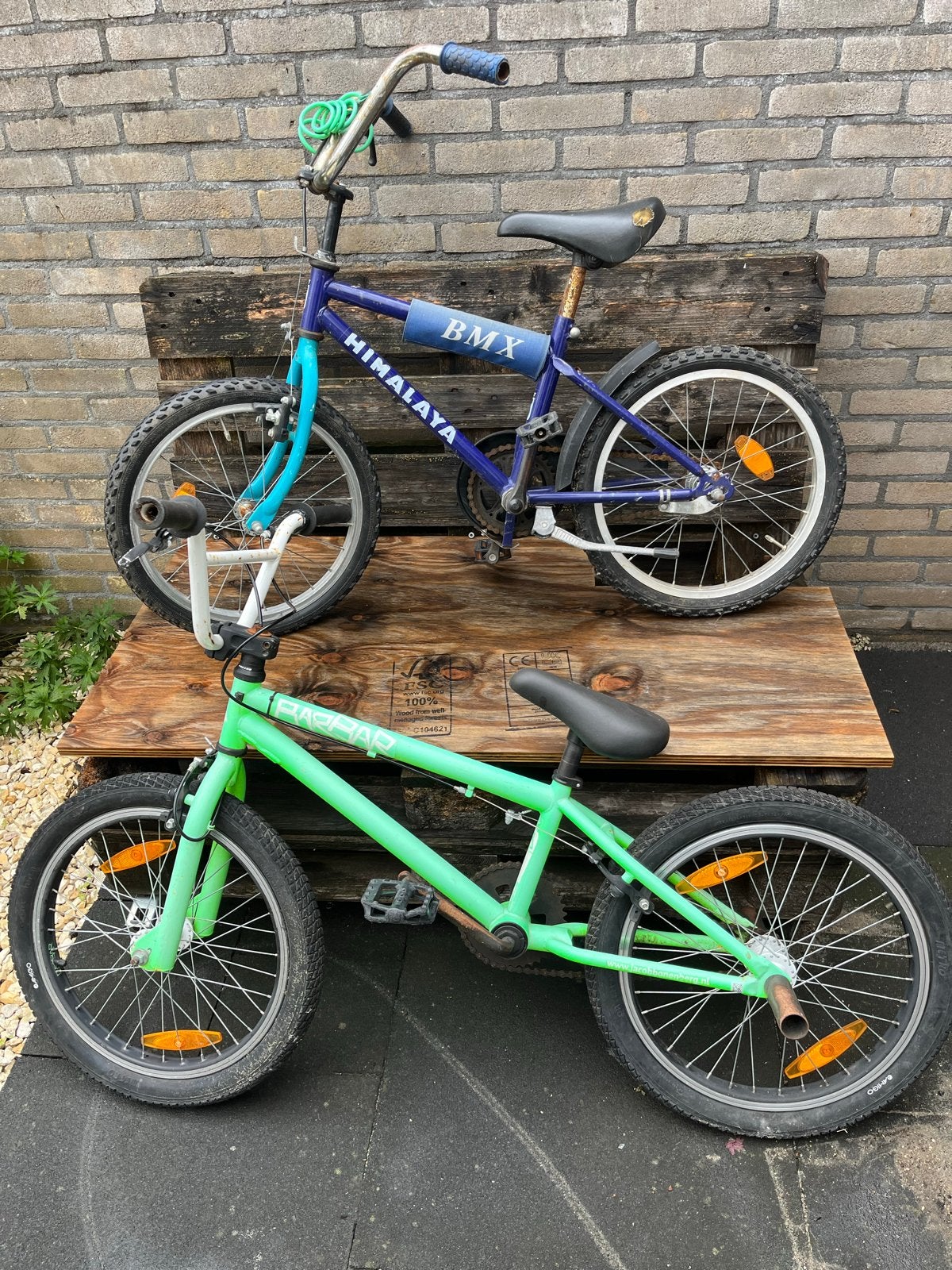 BMX en MTB fiets: Himalaya - Gebruikt, Ophalen, Staal, Velgrem, Voetsteunen
