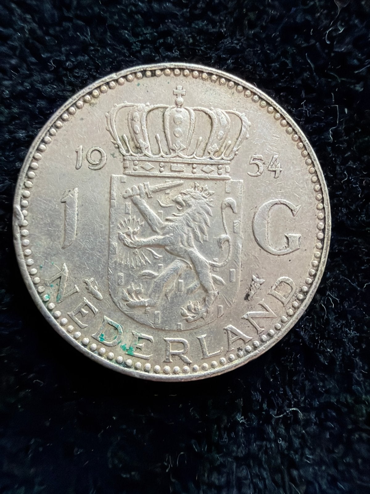 1954 Zilveren Gulden Koningin Juliana, 1 gulden, Koningin Juliana, Zilver, Ophalen of Verzenden