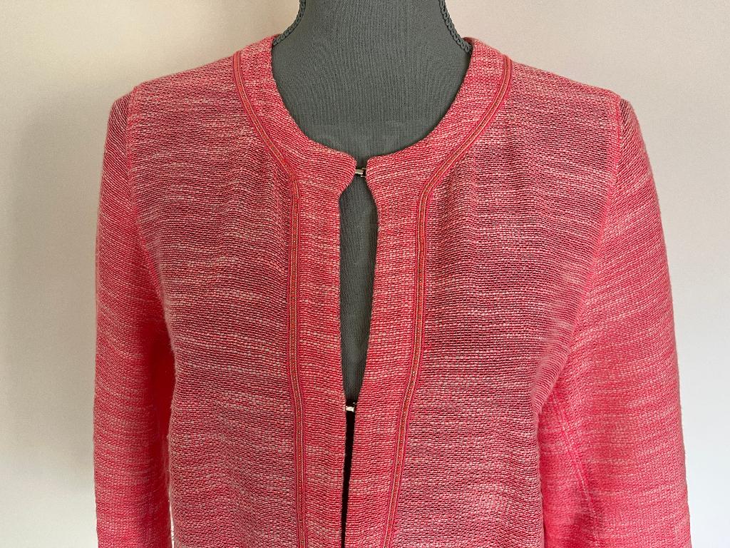 Katoenen kort vestje - Max Mara, Ophalen of Verzenden, Roze, Gedragen, Maat 42/44 (L)