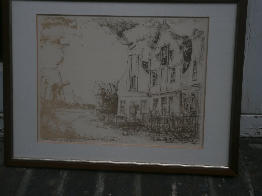 Zaanse schans, Litho /Steendruk met certificaat, Antiek en Kunst, Ophalen, Overige onderwerpen, Lithografie