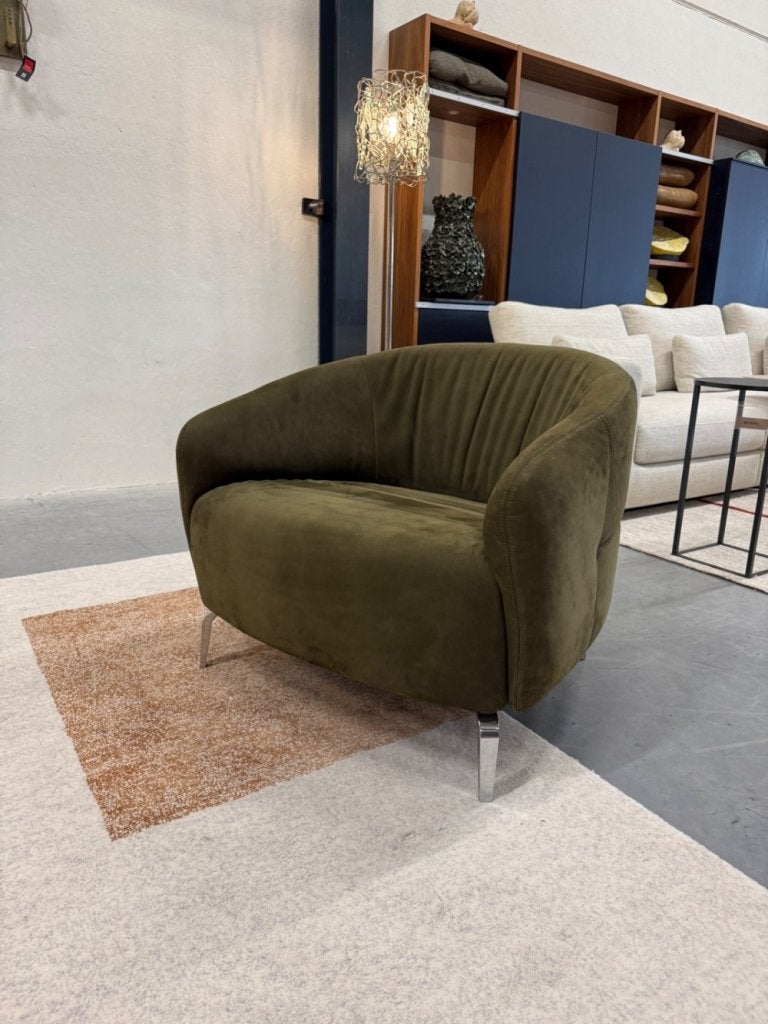 Nieuw Gelderland 10040 Bend Fauteuil groen leer Design Stoel, Nieuw, Ophalen of Verzenden, Gelderland, Industrieweg 15