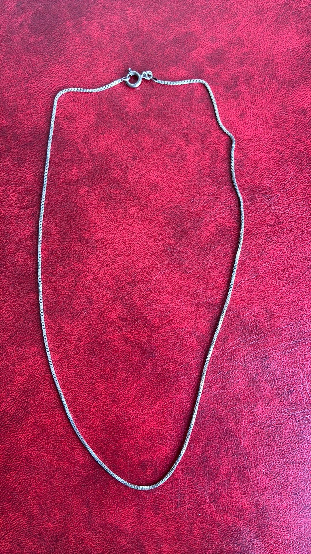 835 zilver ketting venitiaanse schakel 44,5 cm, Ophalen of Verzenden, Gebruikt, Zilver, Zilver