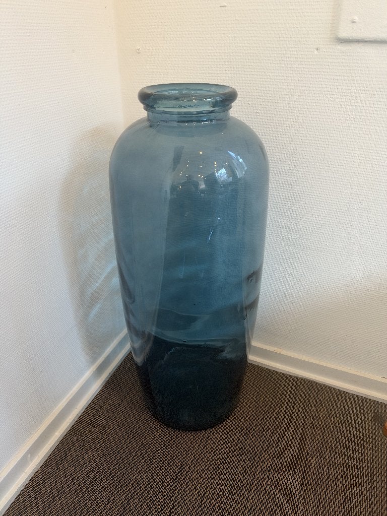 Decoratie vaas, Huis en Inrichting, Ophalen, 72 cm, Blauw, Glas