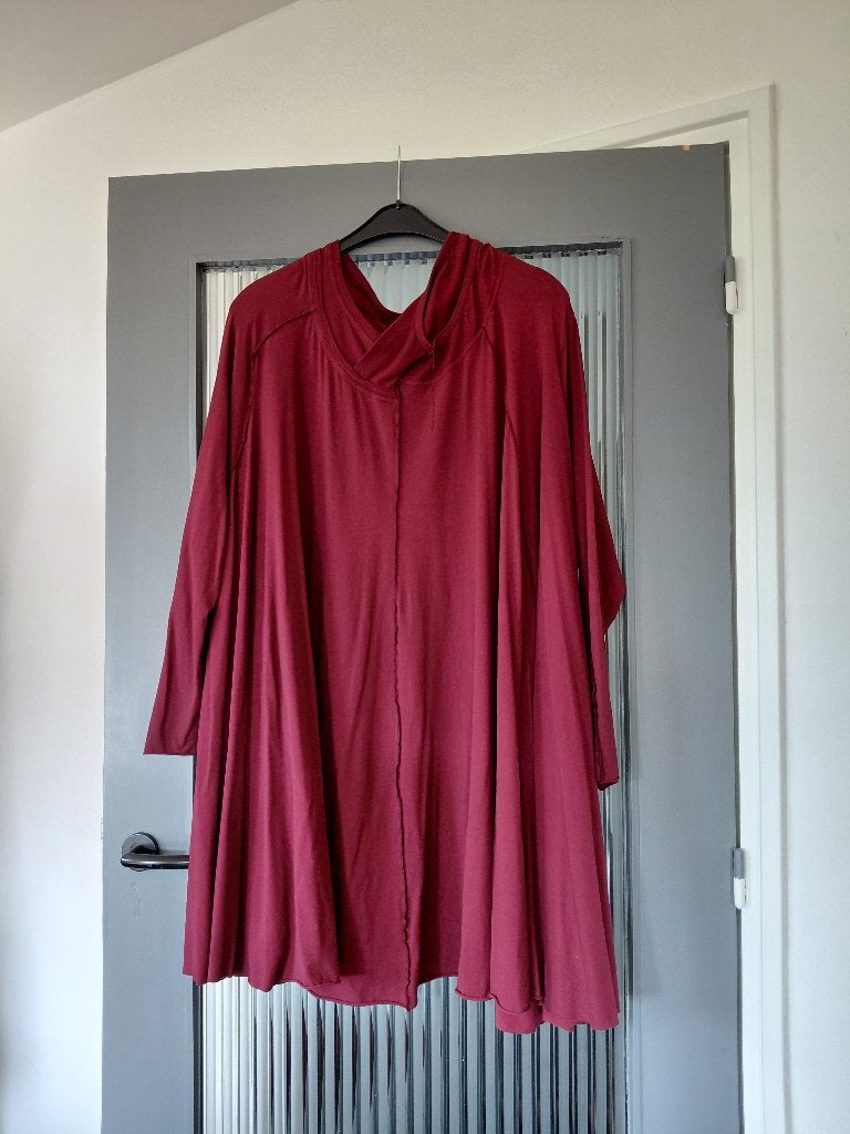 Rundholz Dip Bordo a-lijn jurk, feestelijk, oversize onesize, Verzenden, Jurk, Rundholz Dip, Zo goed als nieuw