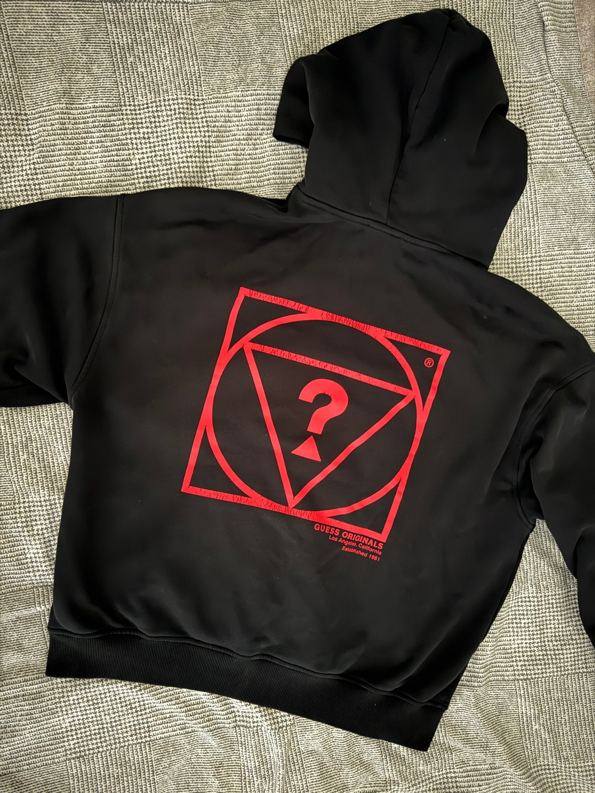 Guess Originals Hoodie Zwart Maat M, Ophalen of Verzenden, Zo goed als nieuw, Maat 48/50 (M), Zwart