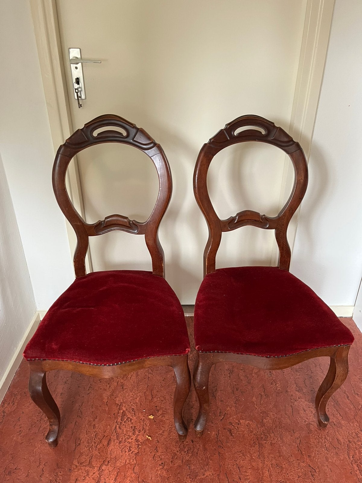 Antieke stoeltjes, 2 stuks, opknapper, Ophalen of Verzenden