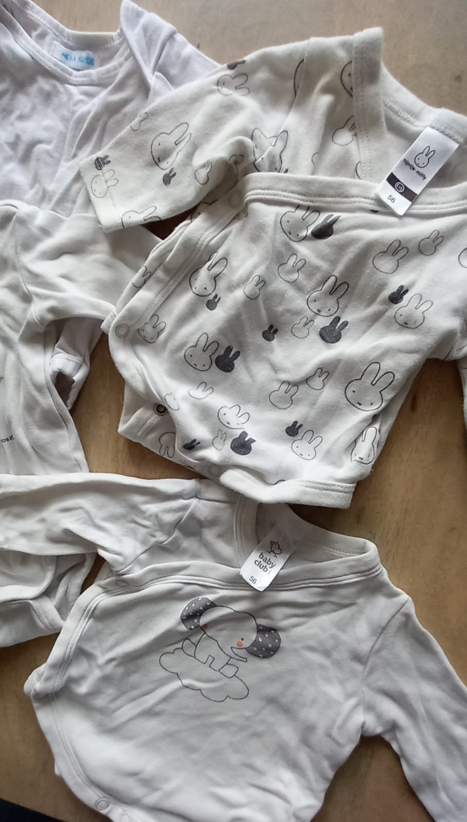 4-delige set rompertjes maat 50-56, Gebruikt, Jongetje of Meisje, H&M, Baby Club, Ophalen of Verzenden