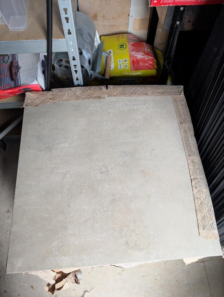 16x Keramische tegels Cerasolid Ultramoderno 60x60x3cm Taupe, 60 cm of meer, Nieuw, Ophalen of Verzenden, 10 m² of meer