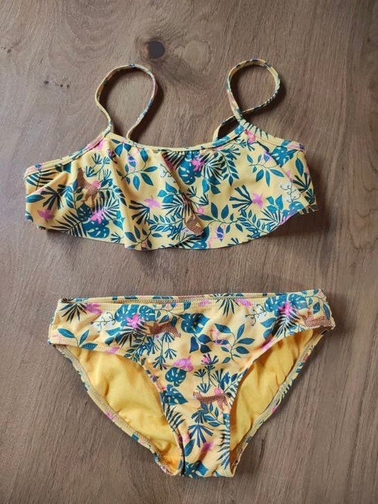 Hema bikinibroekje en topje met jungleprint, maat 146/152, Kinderen en Baby's, Kinderkleding | Kinder-zwemkleding, Ophalen, Bikiniset