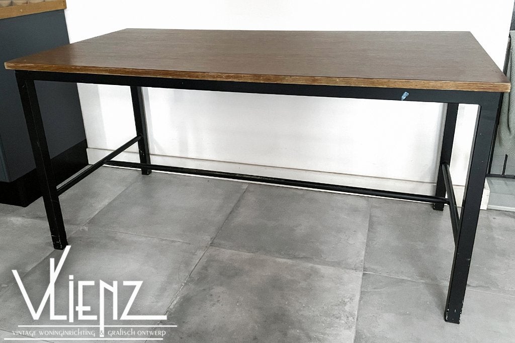 Stevige werktafel ateliertafel staal, dik multiplex werkbank, Gebruikt, -, -, 50 tot 100 cm