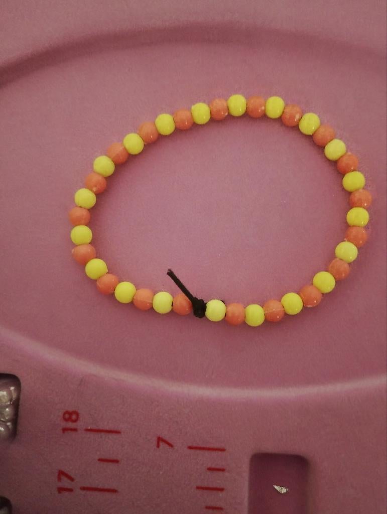 Roze geel armbandje, Ophalen of Verzenden, Nieuw, Roze, Armband