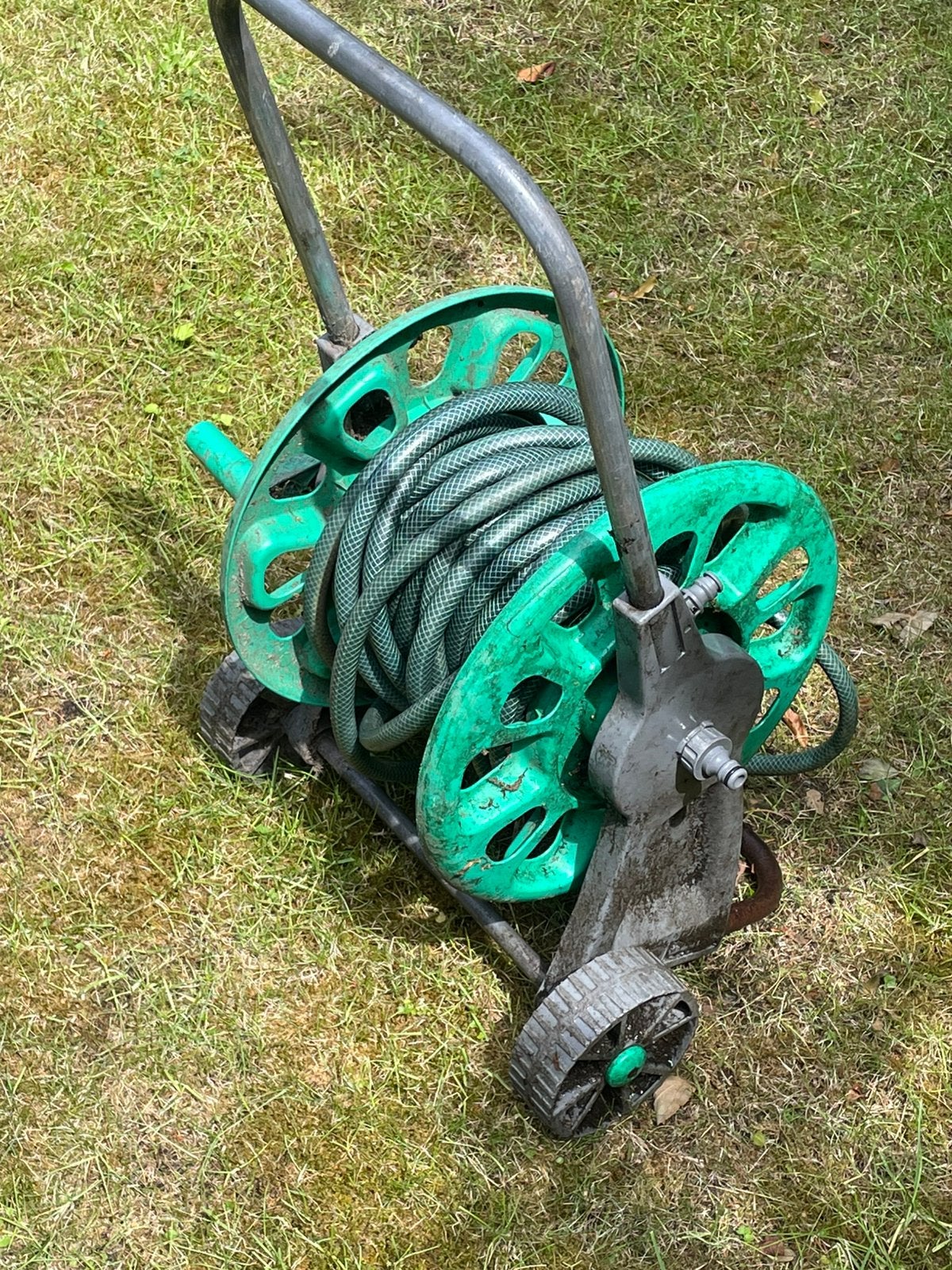 Gardena Tuinslangwagen 15m slang en wielen tuinslanghaspel, Tuin en Terras, Tuinslangen, Ophalen, Zo goed als nieuw