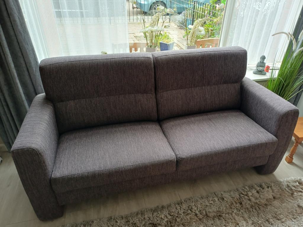 Donkergrijze bank, Huis en Inrichting, Banken | Bankstellen, Gebruikt, 150 tot 200 cm, Tweepersoons, 75 tot 100 cm