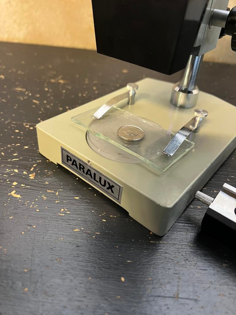 Oude Paralux stereo microscoop 40 x, Stereomicroscoop, Ophalen of Verzenden, Zo goed als nieuw, Minder dan 400x
