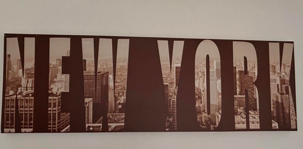Schilderij New York Skyline 140x45cm, Ophalen