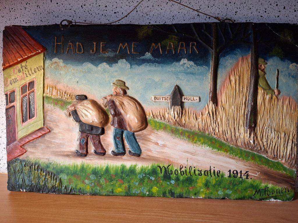 reliefplaat van gips, Ophalen of Verzenden
