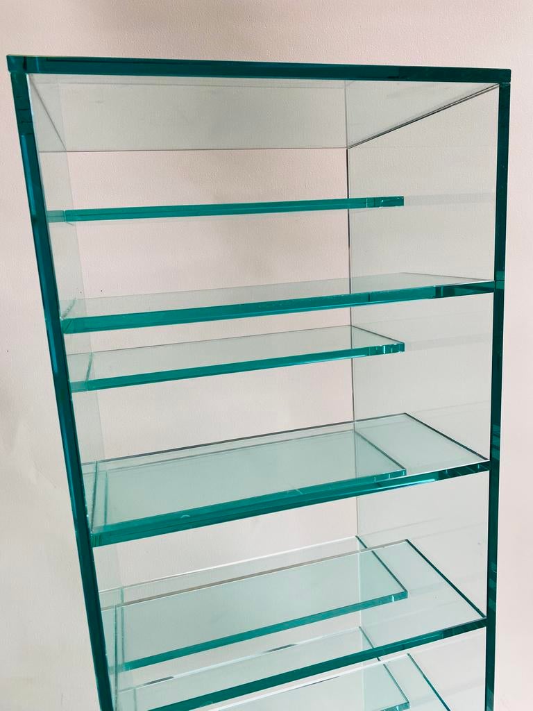 Glazen CD toren / rek , jaren 90, Ophalen, Gebruikt, 75 tot 150 discs, Onbekend