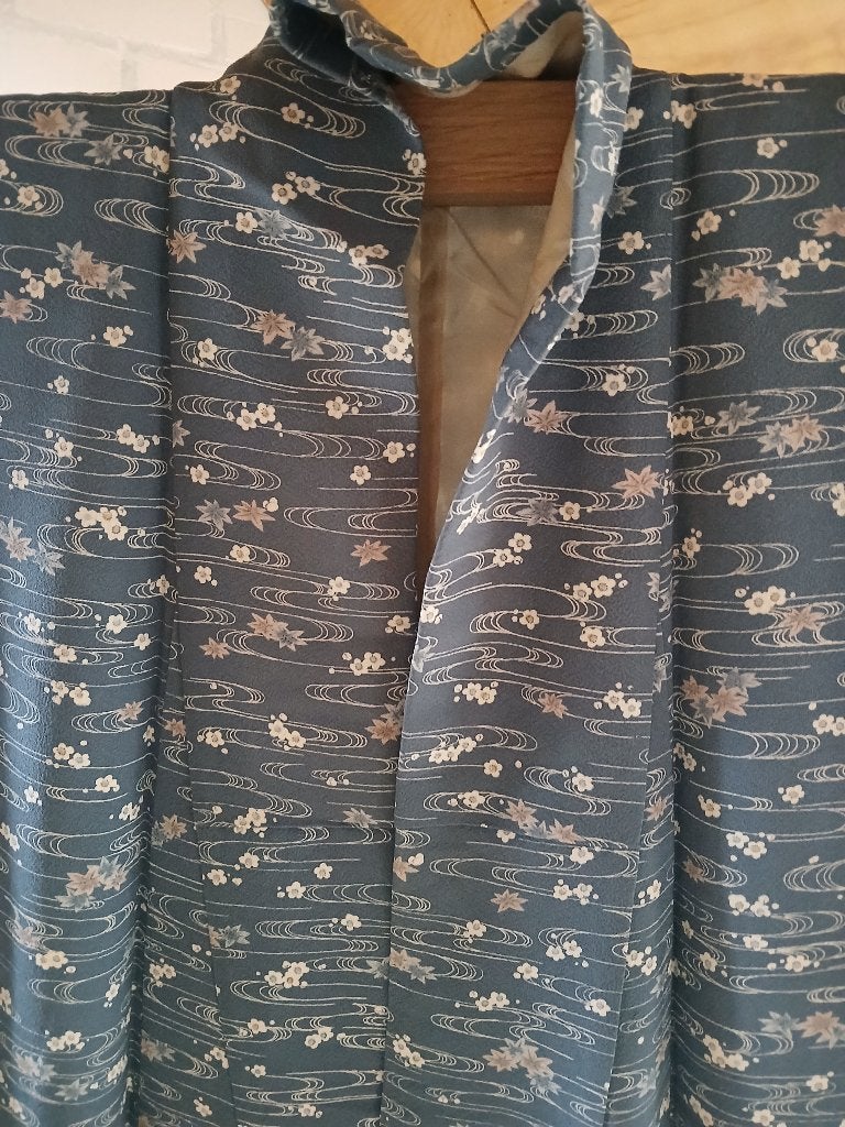 Traditionele Japanse Kimono green momiji ume, Ophalen of Verzenden
