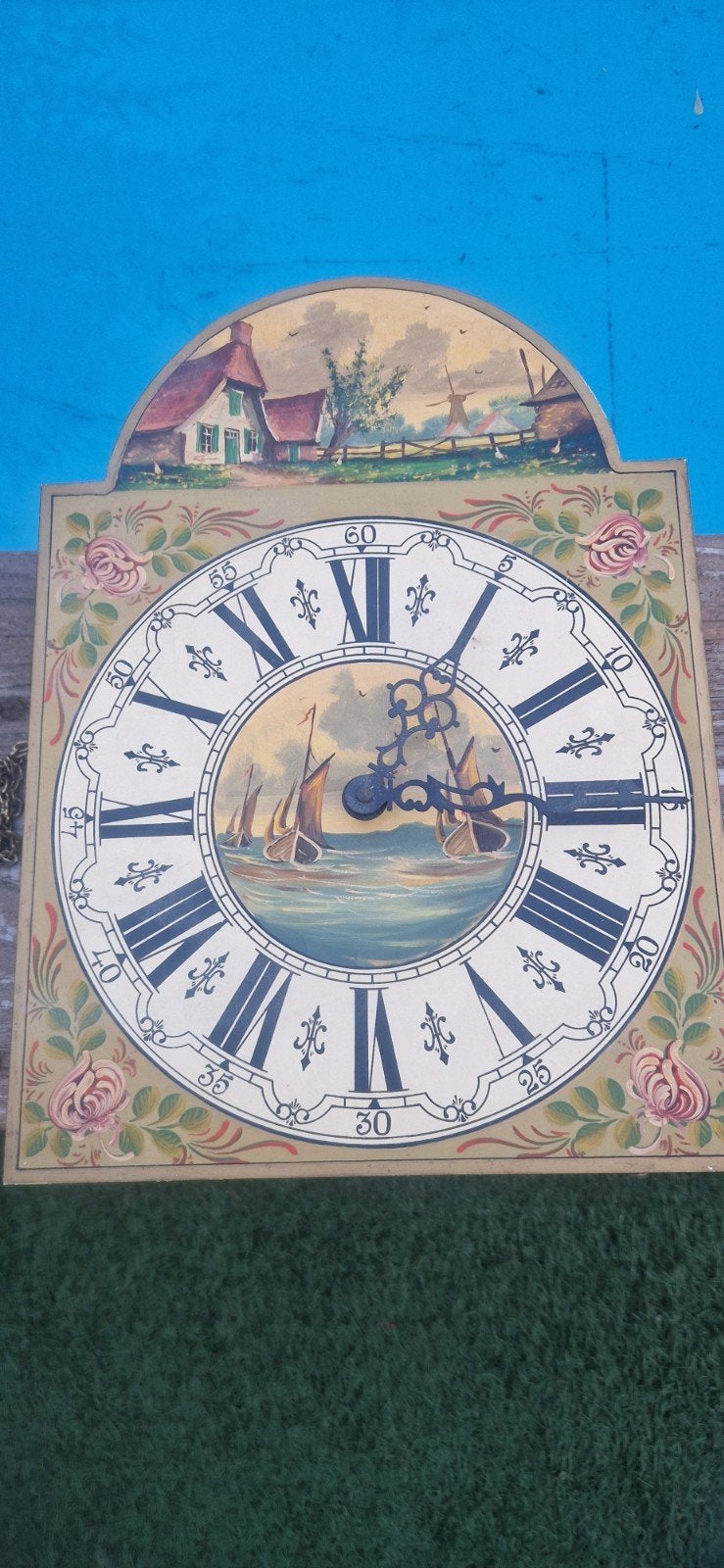 prachtige  en unieke vintage staartklok, Antiek en Kunst, Ophalen of Verzenden