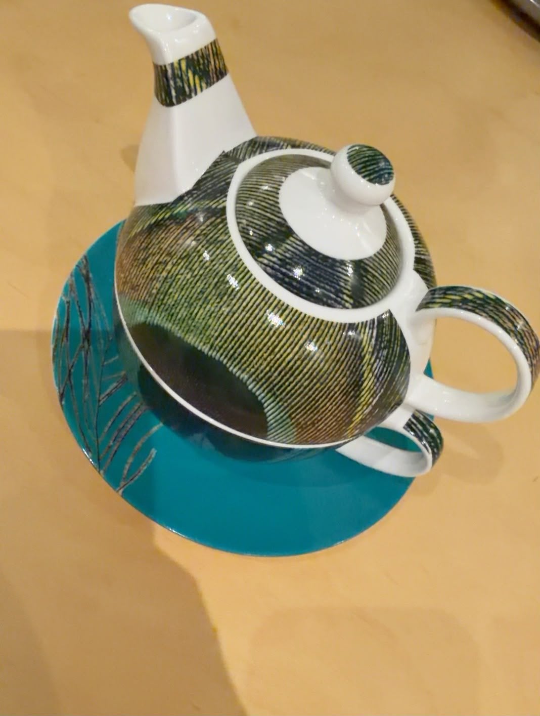 2x PPD tea for one set pauwenveer, Huis en Inrichting, Ophalen of Verzenden, Zo goed als nieuw, Overige stijlen, Kop(pen) en/of Schotel(s)