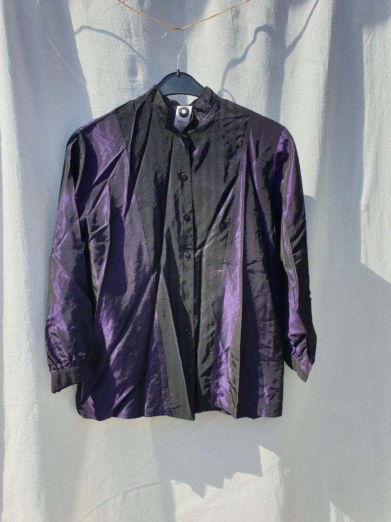 aparte paarse blouse, ouderwetse stijl. mt 164, ., Ophalen of Verzenden, Zo goed als nieuw, .