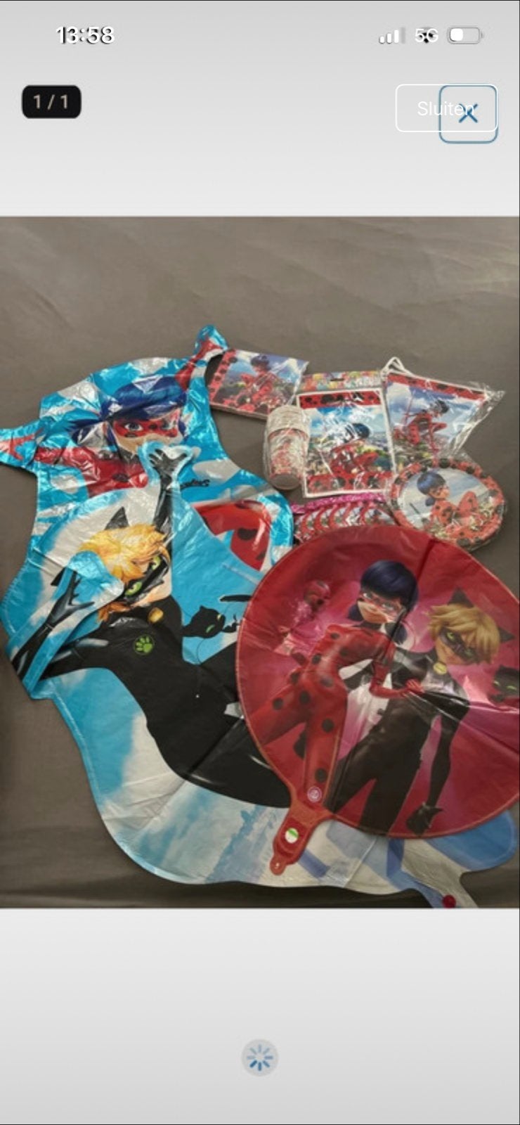 Miraculous Ladybug Feestpakket - Ballonnen & Servies, Ophalen of Verzenden, Nieuw, Feestartikel, Verjaardag