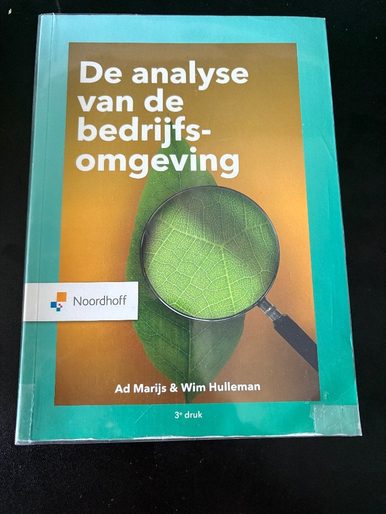 De analyse van de bedrijfsomgeving 9789001291402, Ophalen of Verzenden, Nieuw, Management