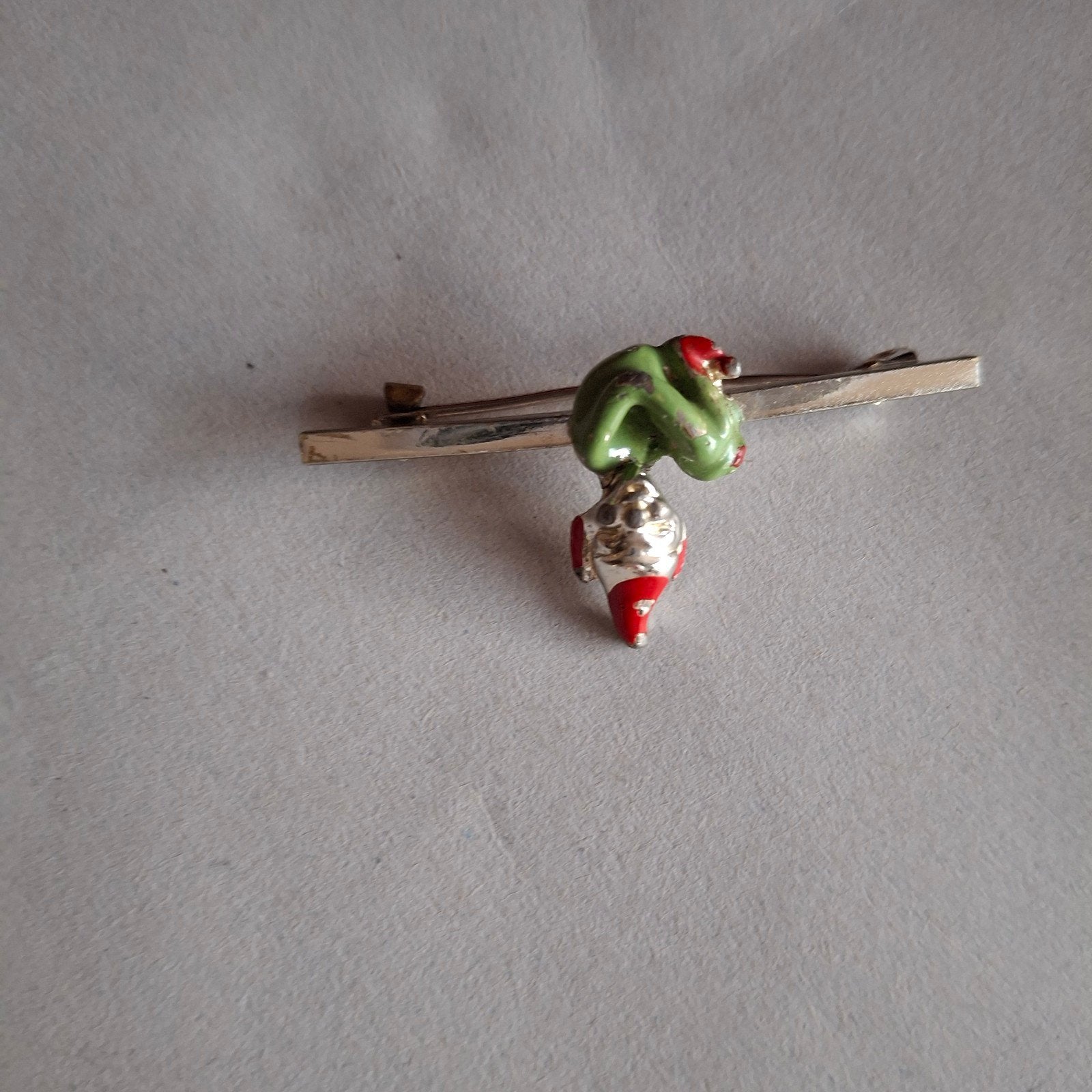 Antieke zilveren Art Deco elfjesbroche (ca. 1930), 4 tot 7 cm, Gebruikt, Ophalen of Verzenden, Zilver