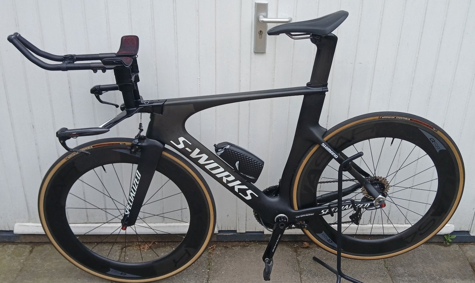 Specialized S-WORKS Shiv TT Dura Ace Di2 carbon wielset, 28 inch, Carbon, Velgrem, Zo goed als nieuw