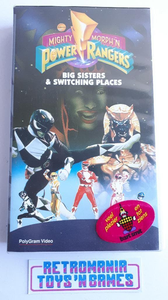 vhs - mighty morphin power rangers, Cd's en Dvd's, Alle leeftijden, Verzenden, Zo goed als nieuw, Komedie
